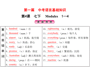 第4课 七下 Modules1-4 2021年中考英语基础知识复习（ppt课件）（外研版）.pptx