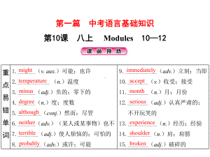 第10课 八上 Modules10-12 2021年中考英语基础知识复习（ppt课件）（外研版）.pptx