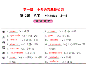 第12课 八下 Modules3-4 2021年中考英语基础知识复习（ppt课件）（外研版）.pptx