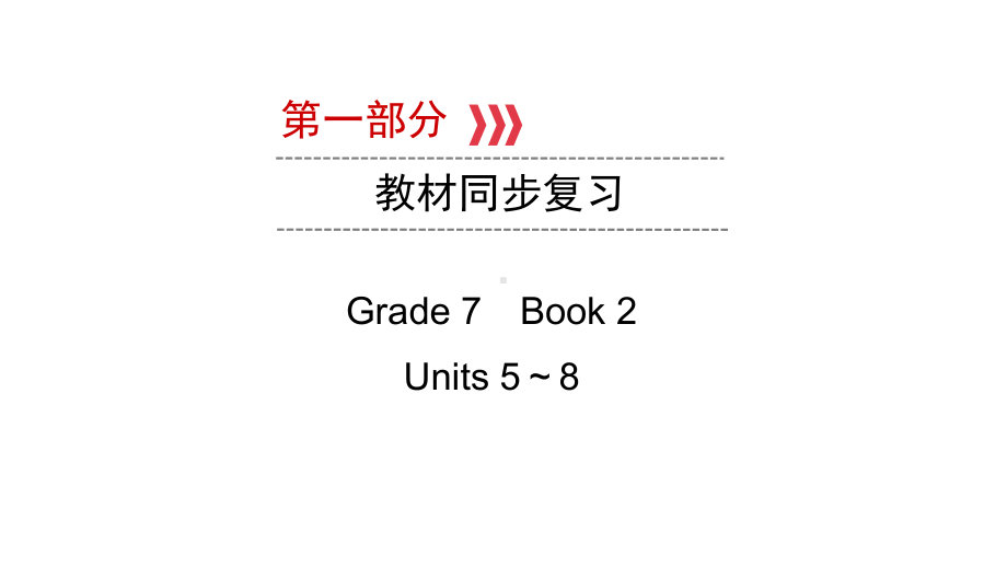 Grade 7　Book 2 Units 5～8 2021年中考英语复习（ppt课件）（冀教版）（陕西）.ppt_第1页