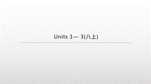 2021年湖南中考英语一轮复习（ppt课件）：人教版八年级上册 　Units 1— 3.pptx