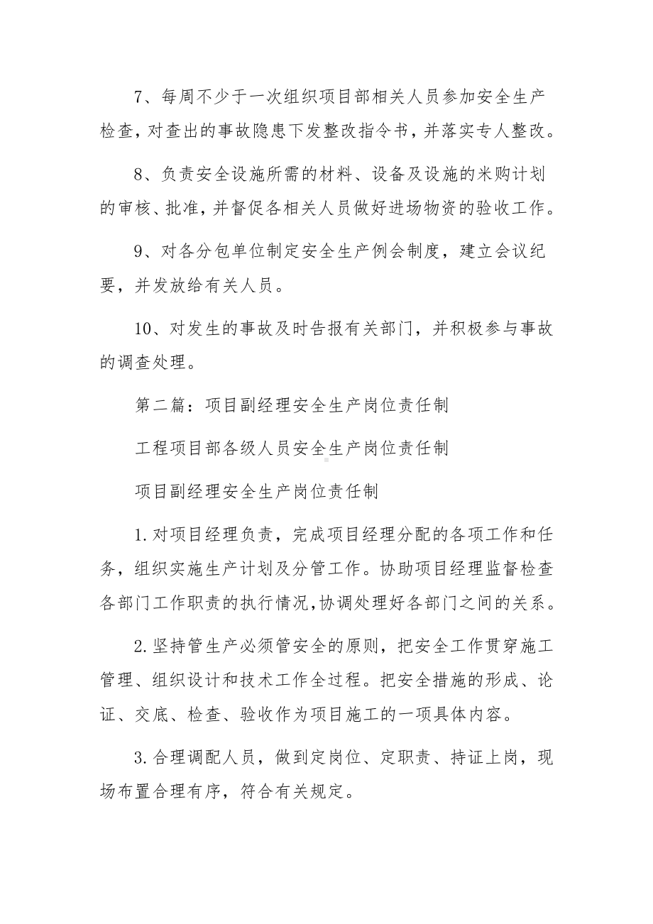 项目副经理安全生产岗位责任制.docx_第2页