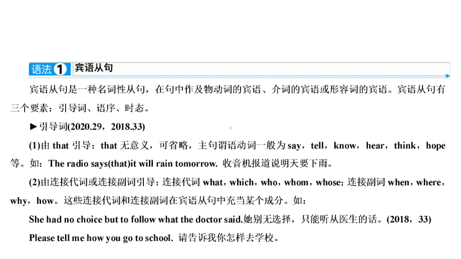 2021年陕西中考英语二轮复习 （ppt课件） 专题14 复合句（ppt课件）.ppt_第3页