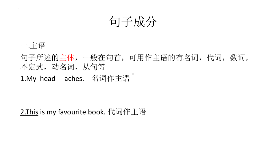 2022年中考英语一轮复习句子成分划分（ppt课件）.pptx_第2页