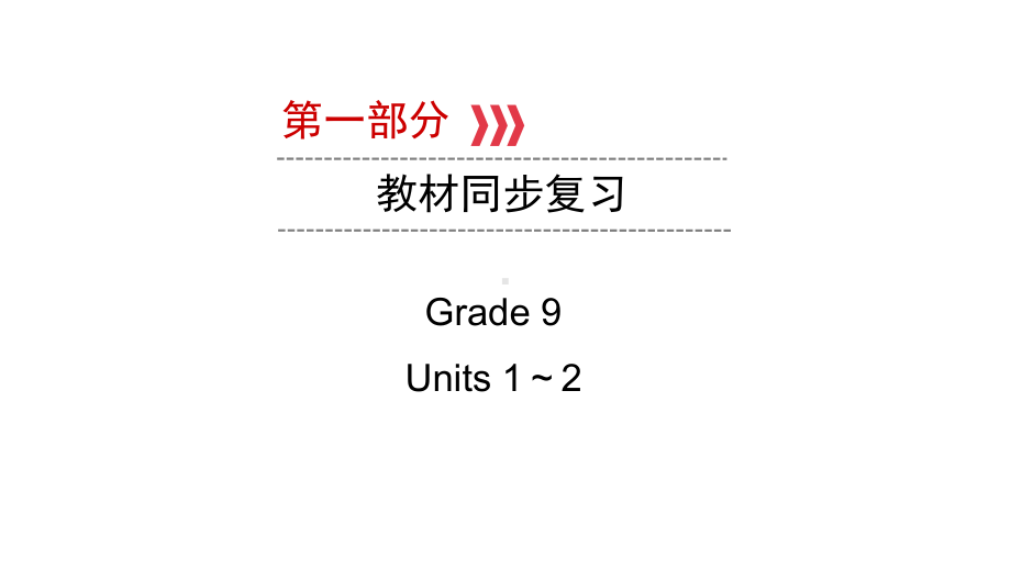 第1部分 Grade 9Units 1～2 2021年中考英语复习（ppt课件）（重庆）.ppt_第1页