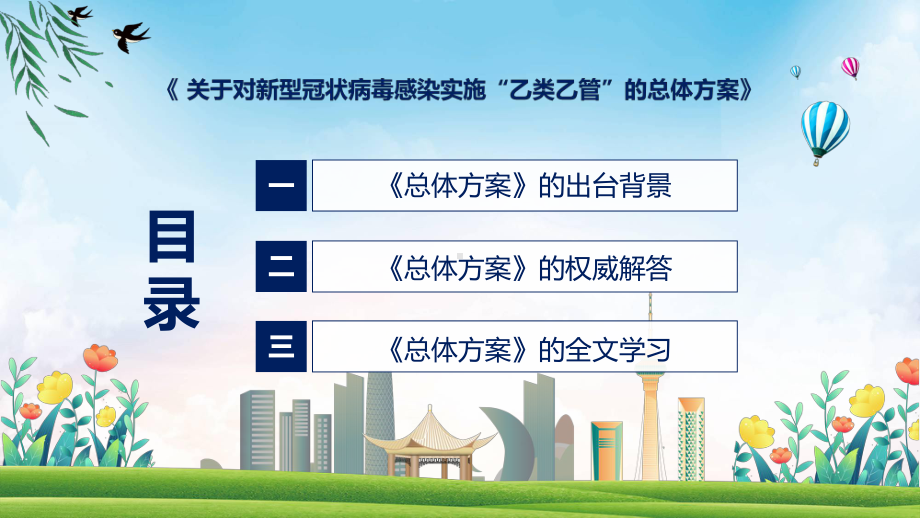 权威发布关于对新型冠状病毒感染实施“乙类乙管”的总体方案汇报(ppt).pptx_第3页