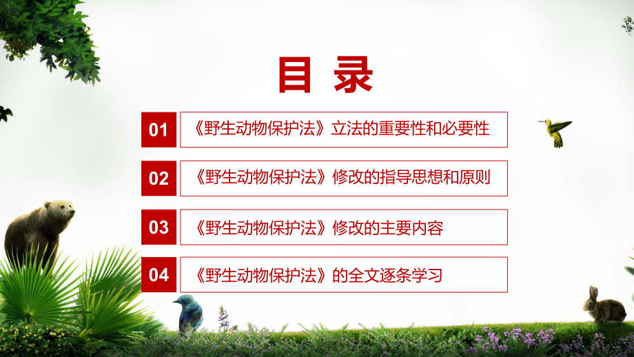 最新发布中华人民共和国野生动物保护法专题汇报(ppt).pptx_第3页