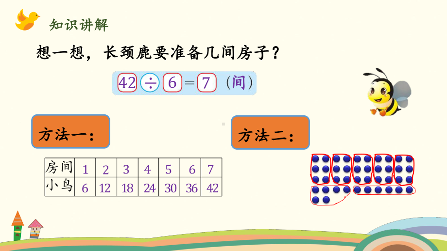 二年级上册数学课件-第九单元-第1课长颈鹿与小鸟（用乘法口诀求商） 北师大版 (共12张PPT).pptx_第3页