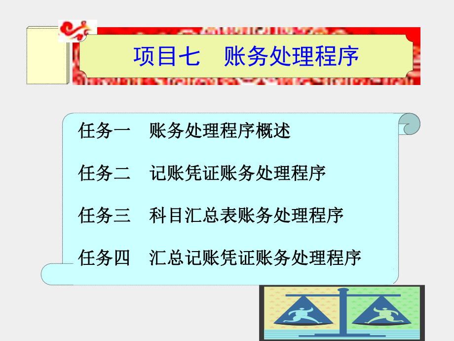 《基础会计》（第4版）课件项目七账务处理程序.ppt_第1页