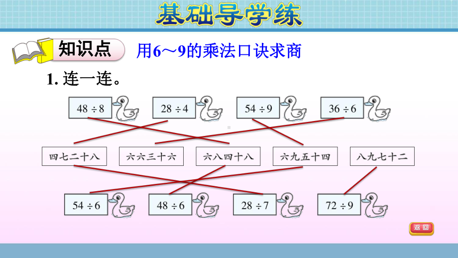 二年级上册数学作业课件 第七单元 第3课时　用6～9的乘法口诀求商 青岛版（2014秋） (共9张PPT).ppt_第3页