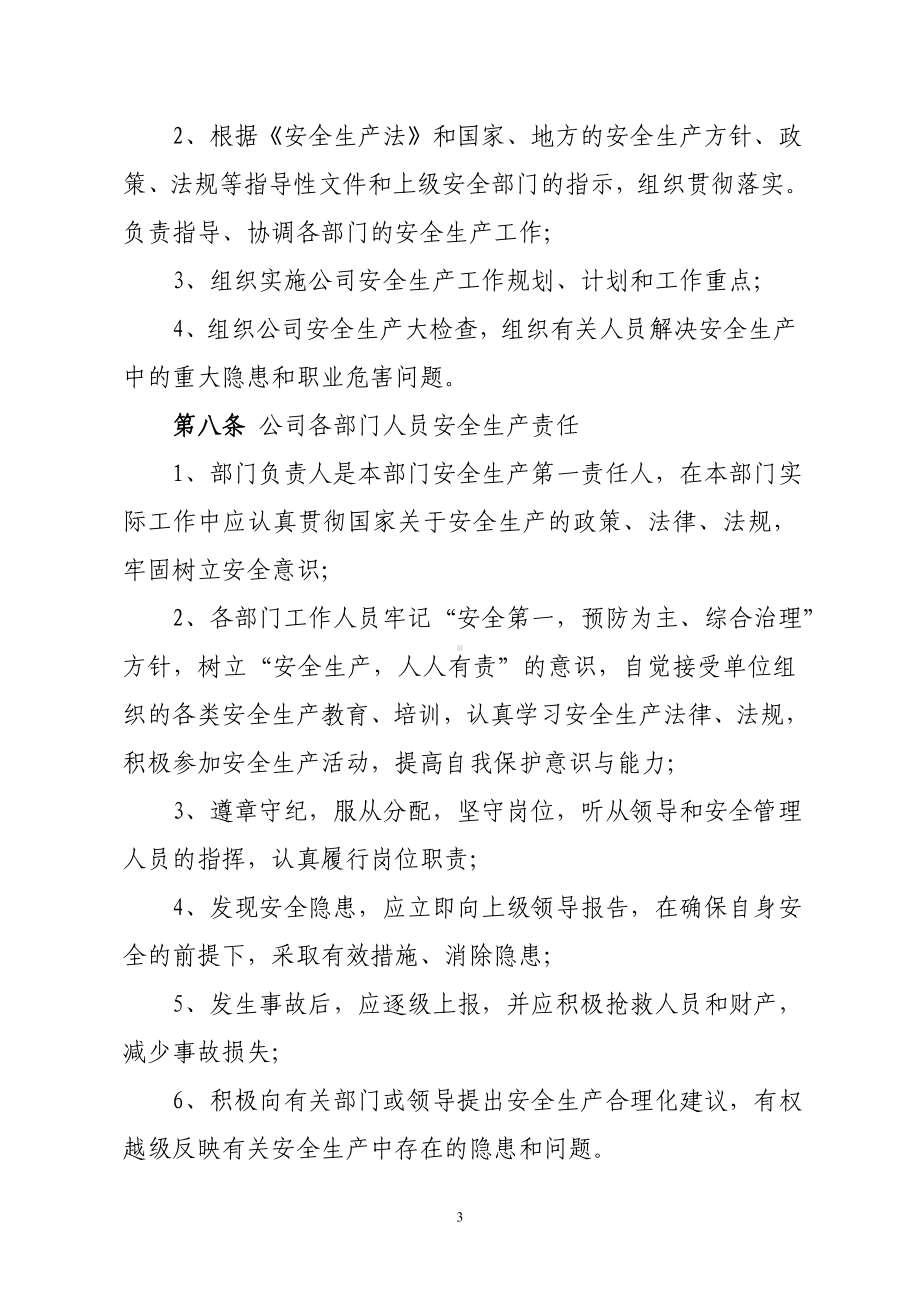 公司安全生产责任制以及应急预案.doc_第3页