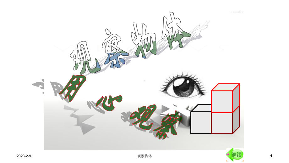 二年级上册数学课件- 5 观察物体（一）-人教新课标（2014秋）（共41张PPT）.pptx_第1页