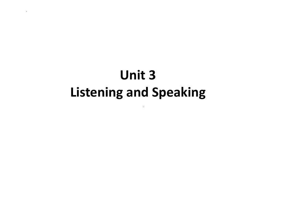 Unit 3 Sports and Fitness Listening and speaking （ppt课件） (2)-2022新人教版（2019）《高中英语》必修第一册.pptx_第1页