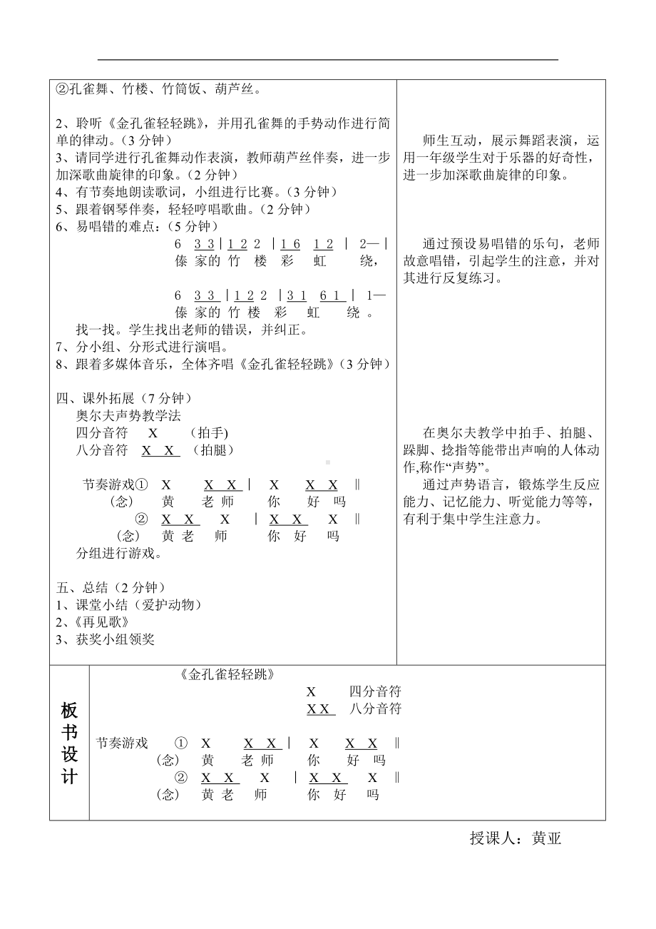 人音小学音乐二下《5金孔雀轻轻跳》word教案.doc_第2页