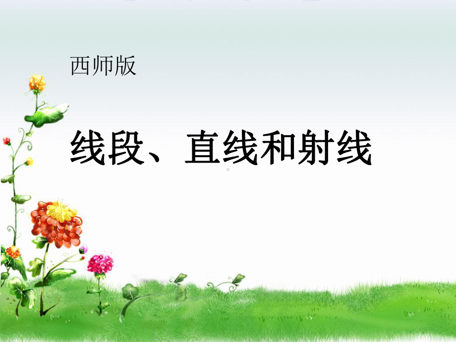 四年级上册数学课件-3.1 线段、直线和射线 ︳西师大版(共17张PPT) (1).ppt_第1页