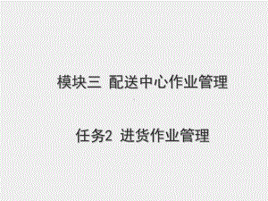 《配送管理》课件模块三 任务二进货作业管理.ppt