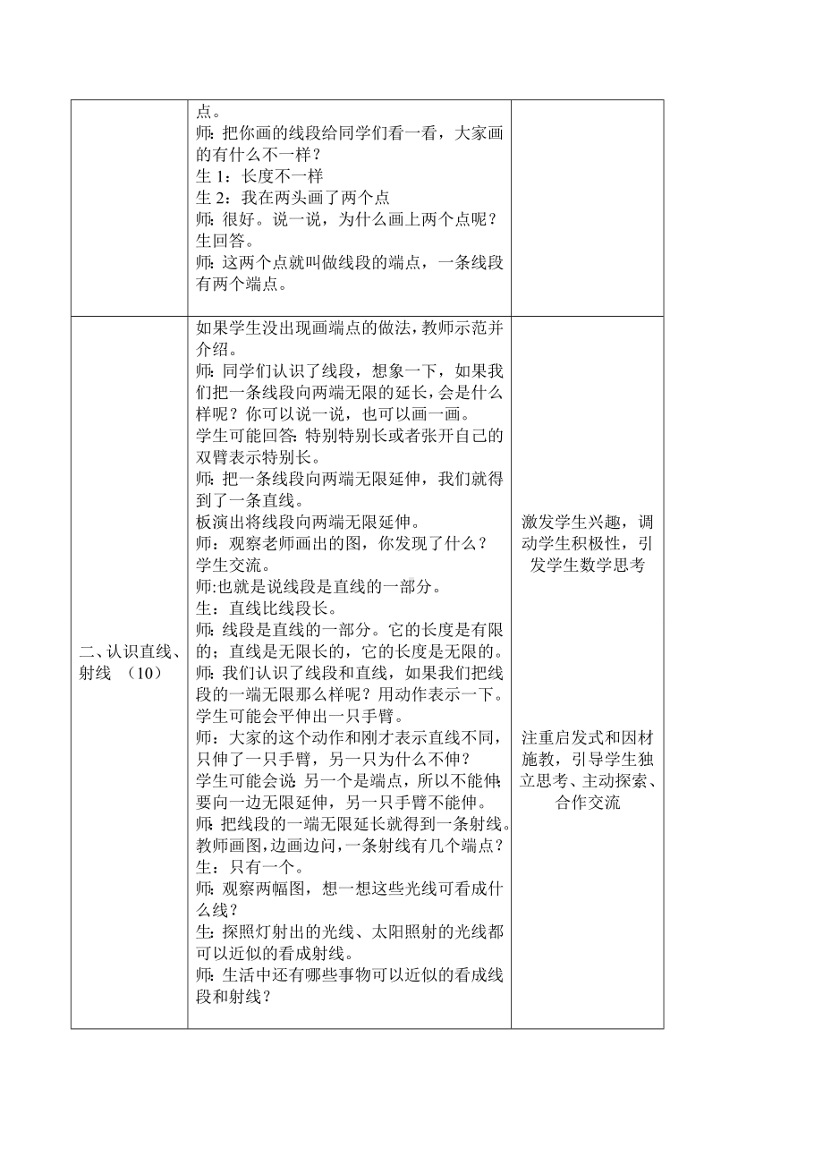 四年级上册数学教案-4.1线和角：线-线段.射线和直线 ▎冀教版.docx_第2页