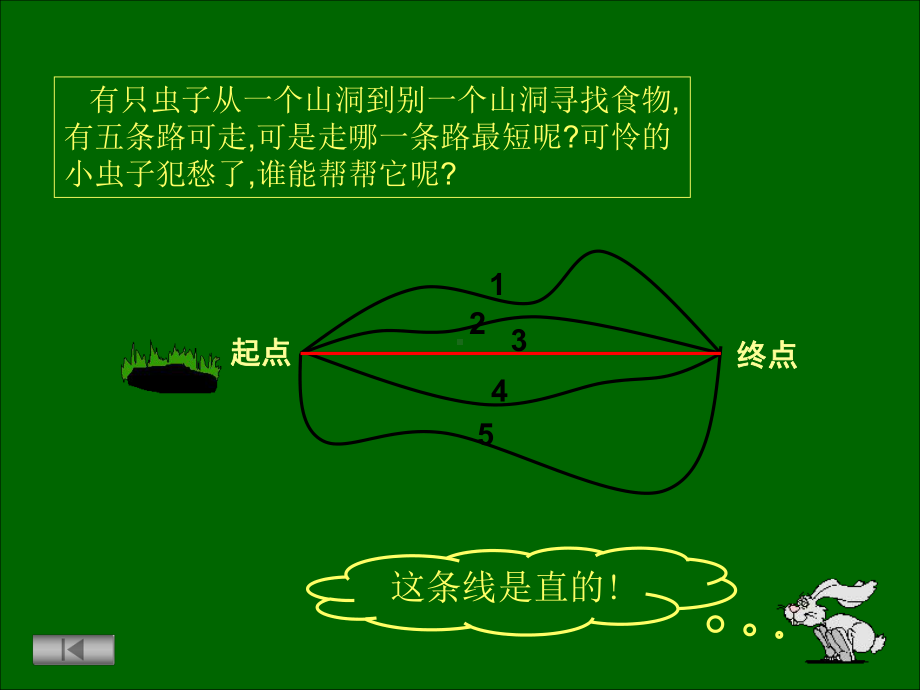 四年级上册数学课件-4.1线和角：两点间的距离 ▎冀教版 (共12张PPT).ppt_第1页