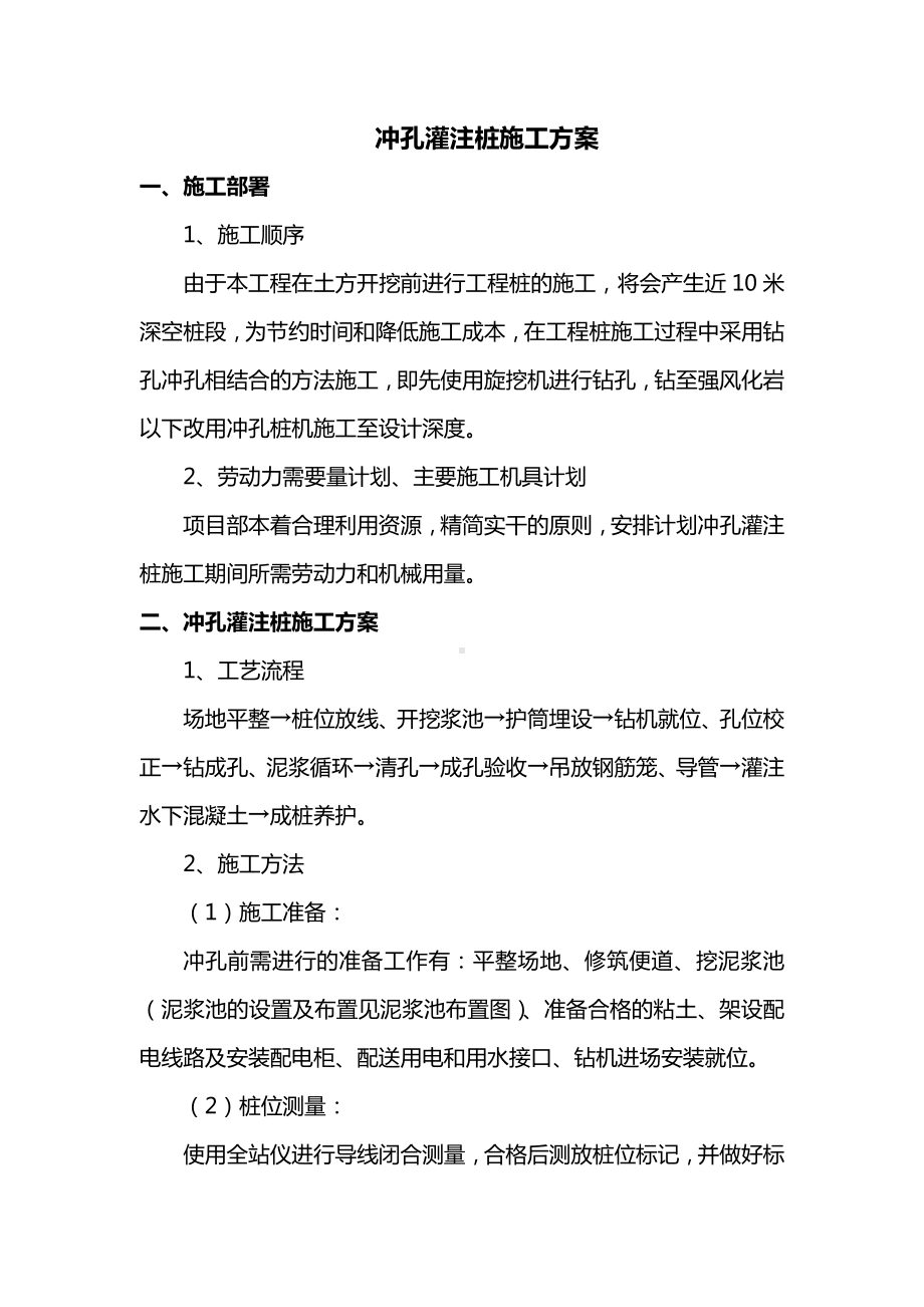 冲孔灌注桩施工方案 (5).docx_第1页