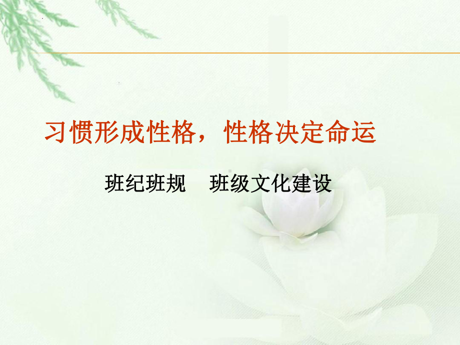 2023年高一下学期《习惯形成性格性格决定命运》主题班会ppt课件.pptx_第1页