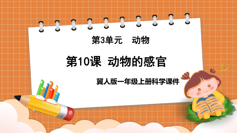 2023新冀人版科学一年级上册10 动物的感官ppt课件（共29张PPT）.pptx_第1页