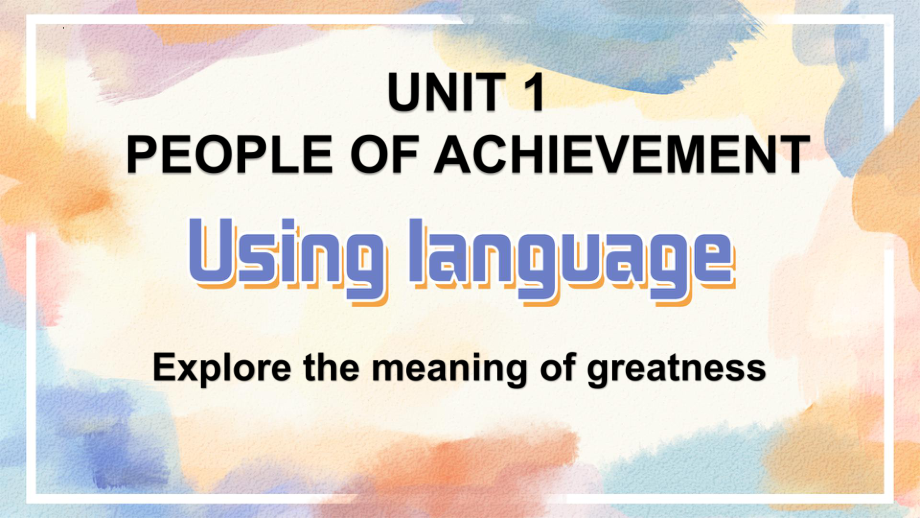 Unit 1 People of Achievement Listening and Speaking ppt课件-（新教材）高中英语人教版（2019）选择性必修第一册.pptx_第1页