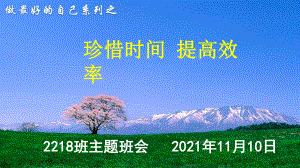 珍惜时间提高效率 ppt课件-2023年高中主题班会.pptx