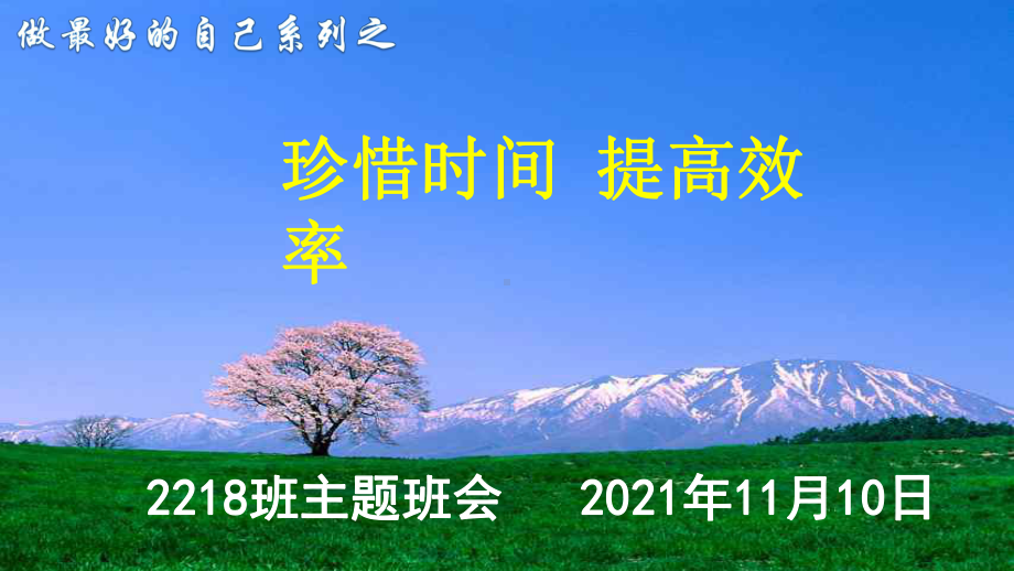 珍惜时间提高效率 ppt课件-2023年高中主题班会.pptx_第1页