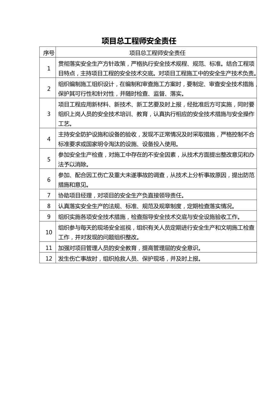 项目总工程师安全责任.docx_第1页