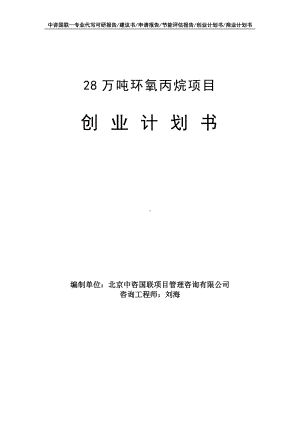 28万吨环氧丙烷项目创业计划书写作模板.doc