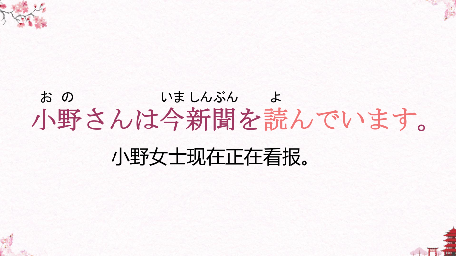 第15课 小野さんは今新聞を読んでいます 知识点ppt课件-高中日语新版标准日本语初级上册.pptx_第3页