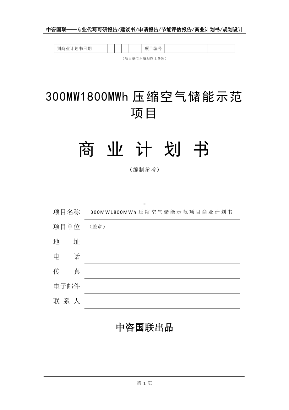 300MW1800MWh压缩空气储能示范项目商业计划书写作模板-融资.doc_第2页