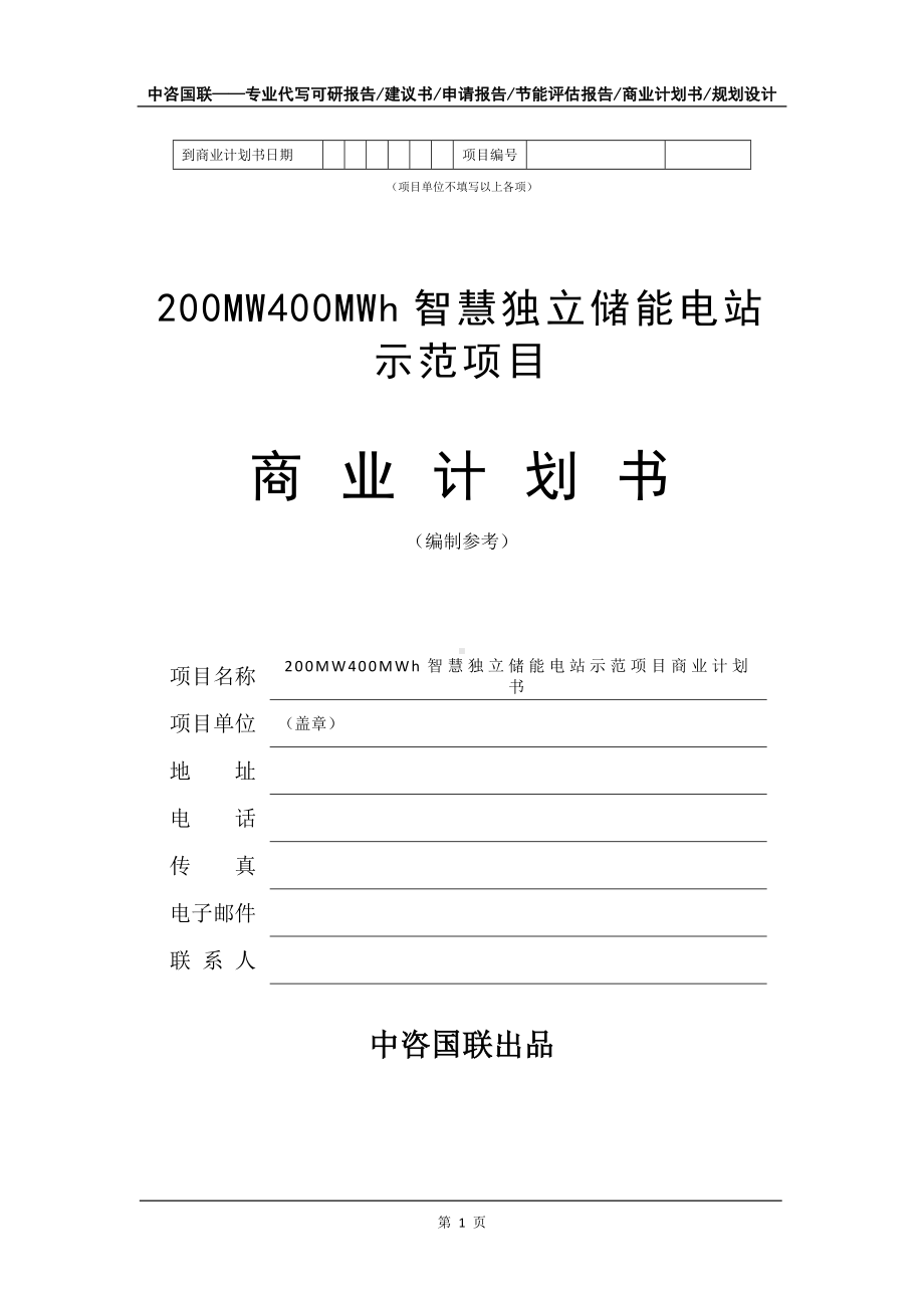 200MW400MWh智慧独立储能电站示范项目商业计划书写作模板-融资.doc_第2页