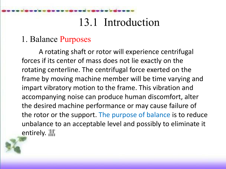 54883《机械原理（英语）（第2版）》（基本课件Chapter 13 Balance of Machinery.pptx_第2页