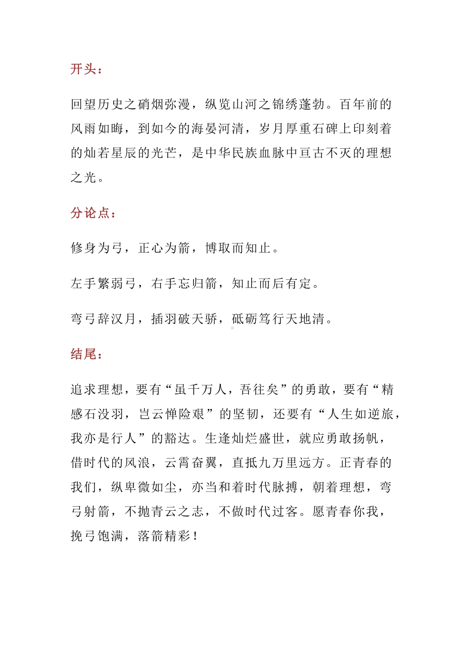 高中语文复习专题：10个高频主题的满分作文（开头、结尾、分论点）.docx_第2页