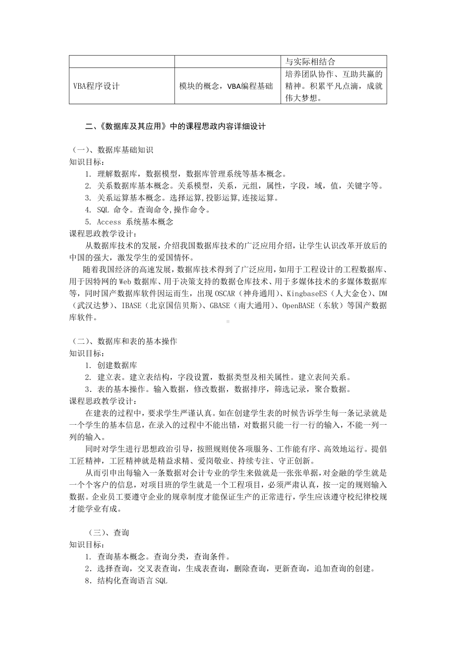 5、《数据库及其应用》课程中的思政元素设计.docx_第2页