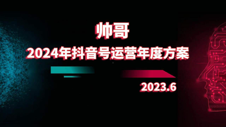 2024年帅哥抖音号运营年度方案.pptx_第1页