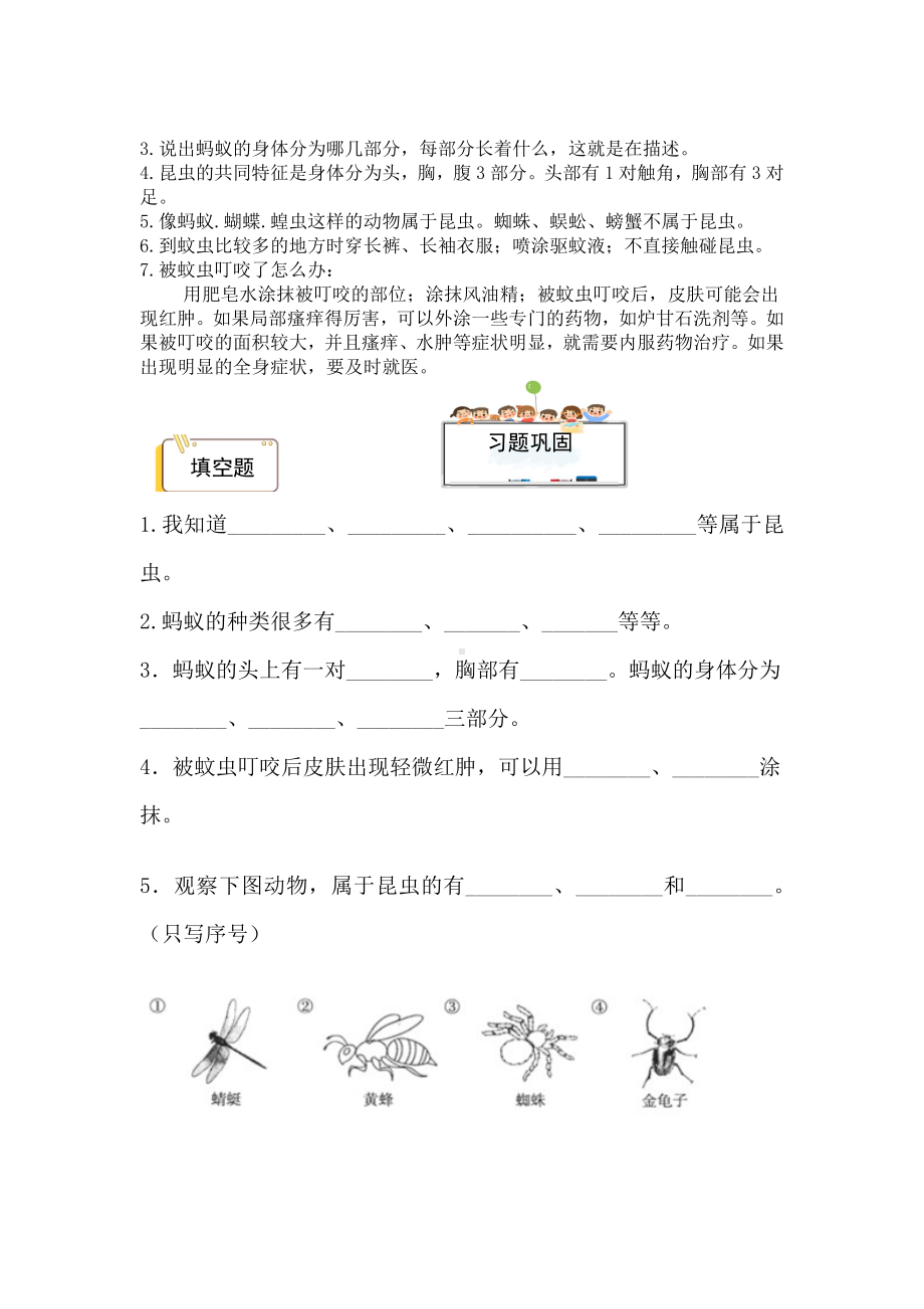 2023新六三制青岛版四年级上册《科学》第一单元 动物王国-期中专项复习.doc_第2页