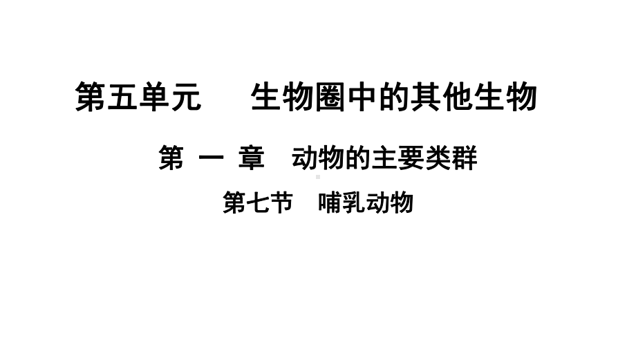 人教版生物八年级上册 5.1.7哺乳动物（课件）.pptx_第1页