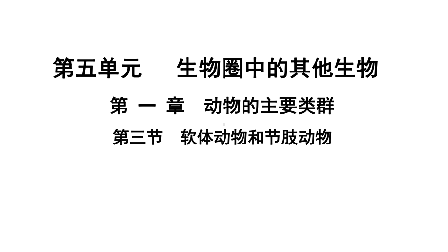 人教版生物八年级上册 5.1.3 软体动物和节肢动物（课件）.pptx_第1页