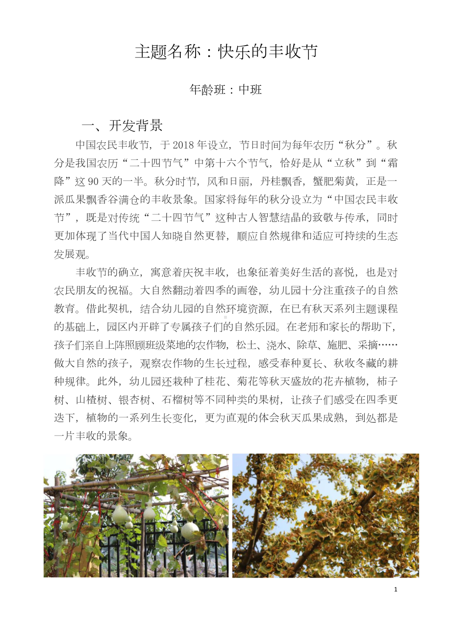 中班主题课程 《快乐的丰收节》主题活动方案.docx_第3页