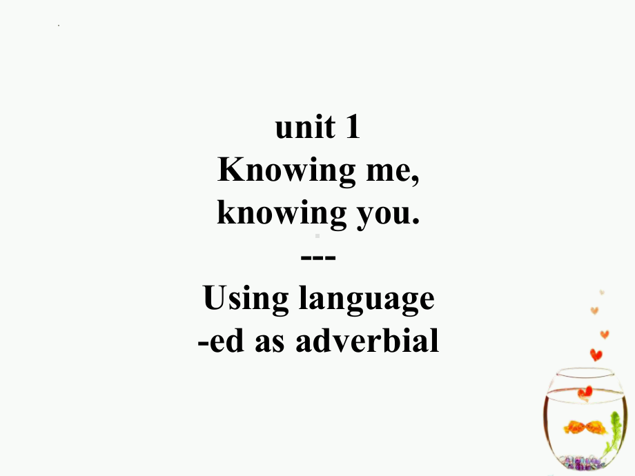 Unit 1 Knowing Me, Knowing You Using language （ppt课件）-2023新外研版（2019）《高中英语》必修第三册.pptx_第1页