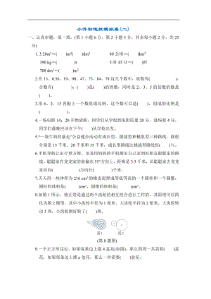 北师大版数学六年级下册 小升初选拔模拟卷(二).docx