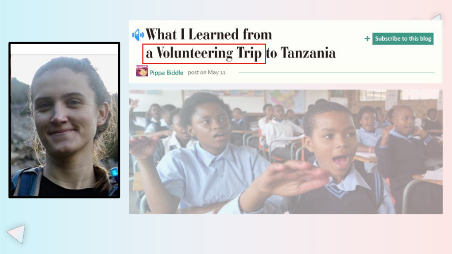 Unit2 Reading B What I Learned From a Trip to Tanzania-（ppt课件）-2023新上外版（2020）《高中英语》选择性必修第一册.pptx_第3页