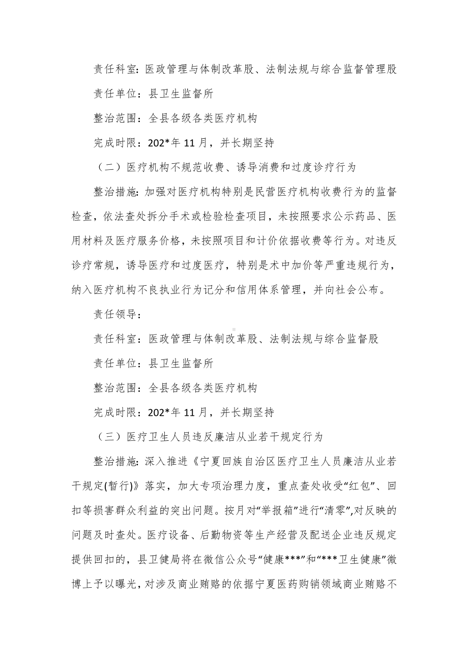 医疗卫生领域侵害群众利益突出问题专项整治方案.docx_第2页