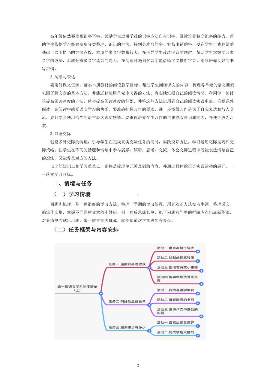 （部）统编版五年级上册《语文》 总复习编一份语文学习清单 教学设计.docx_第2页