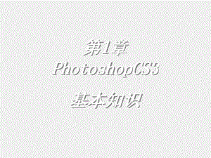 《Photoshop CS3图像处理案例教程》课件第1章.ppt