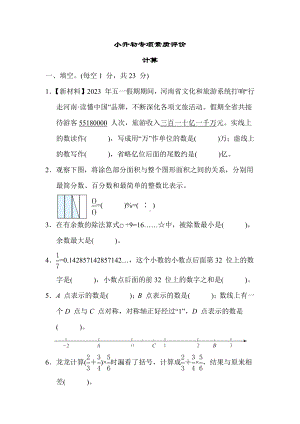 小升初专项素质评价 计算苏教版数学六年级下册.docx