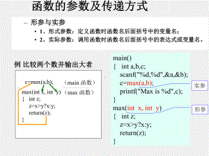 《程序设计基础-C语言》函数的参数传递和嵌套(九).ppt