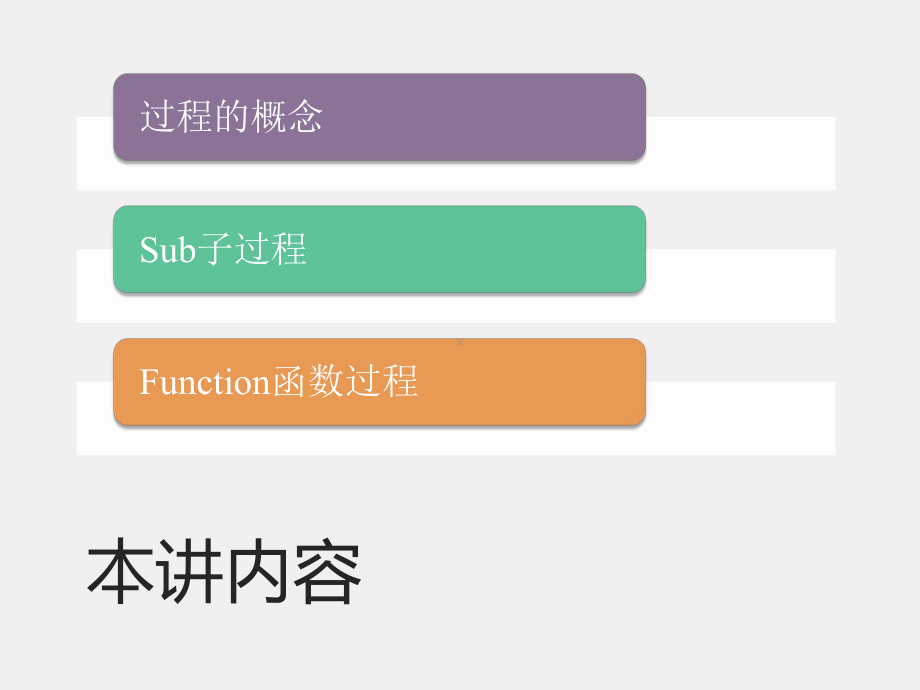 VBA编程及应用基础课件第4章 过程与函数.pptx_第3页